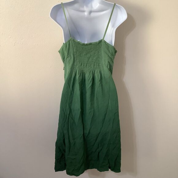L' Pogee Green Cottagecore Boho Dainty Fringe Fairy Grunge Artsy Slip Dress S - Picture 7 of 12